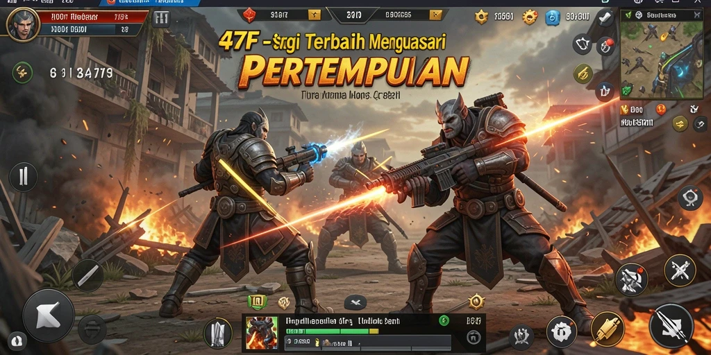 Screenshot gameplay 47F yang menampilkan pertempuran strategis yang seru.