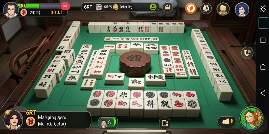 Tampilan menarik dari gameplay Mahjong 6RT di layar.