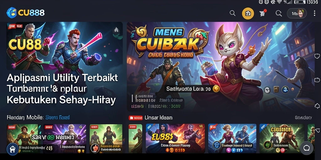 Tampilan antarmuka CU888 yang intuitif dan menarik.