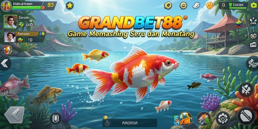 Tampilan menarik gameplay memancing di GRANDBET88.