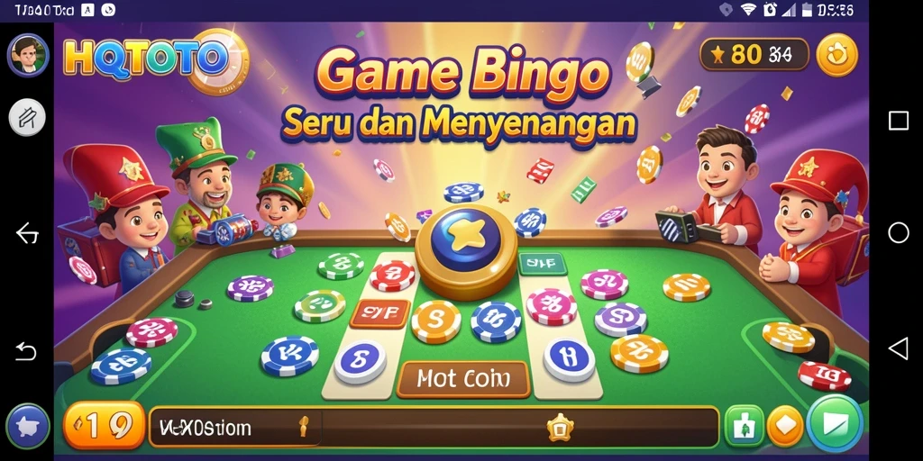 Screenshot utama HQTOTO menampilkan gameplay Bingo yang seru.