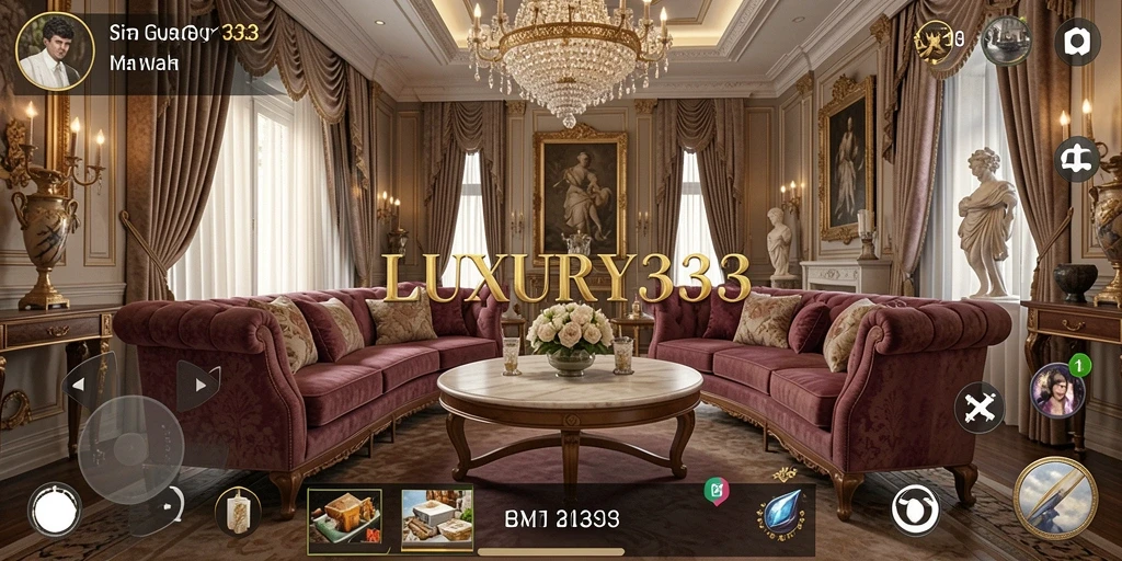Tangkapan layar gameplay LUXURY333 yang menarik dan berwarna.