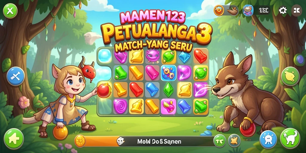 Screenshot MAMEN123 menunjukkan tampilan grafis menarik dan gameplay seru.