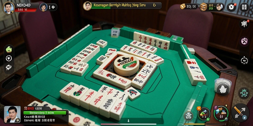 Tampilan gameplay seru di NEKO4D dengan Mahjong.