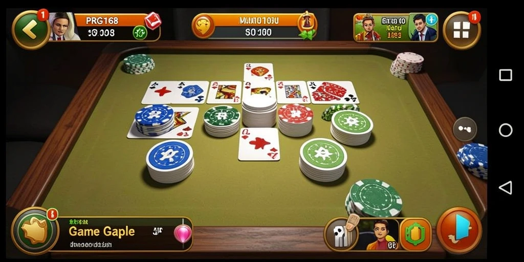 Tampilan screenshot PRG168 yang menampilkan serunya permainan Gaple.
