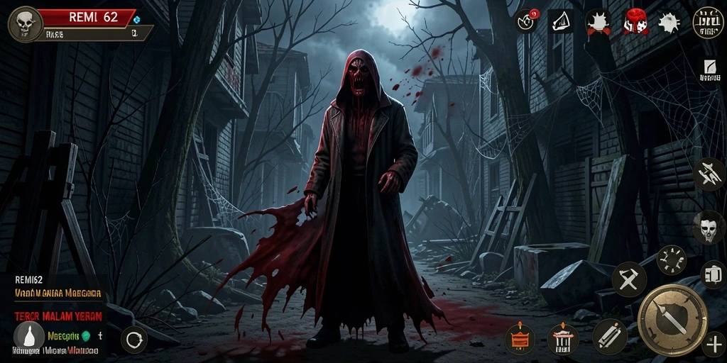 Tampilan gameplay REMI62 yang mencekam dan penuh ketegangan.