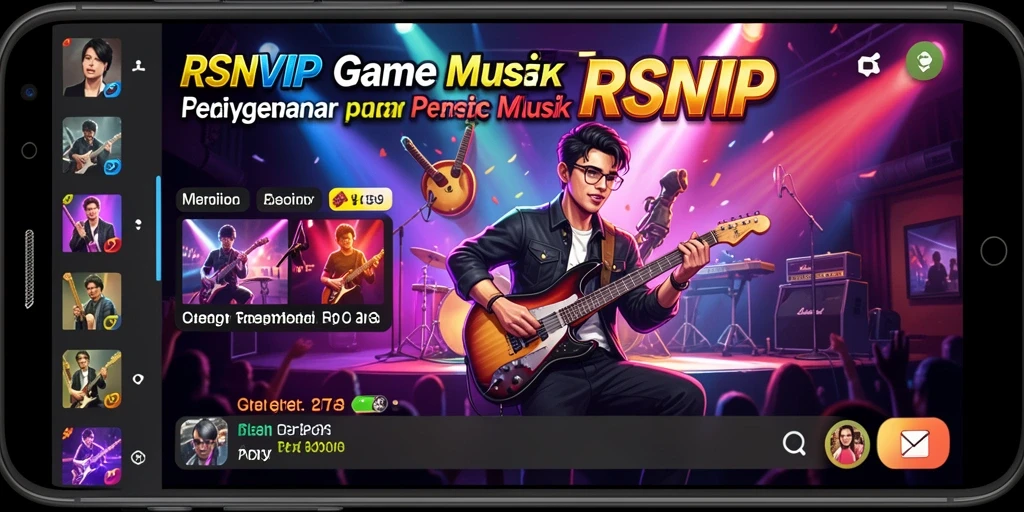 Tampilan gameplay RSNVIP yang seru dengan berbagai pilihan lagu.